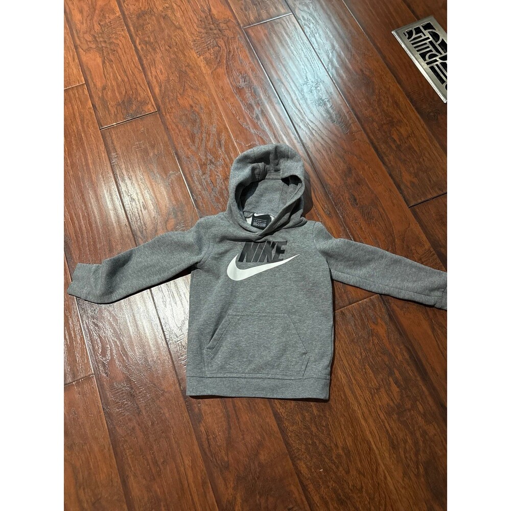 Nike Little Boys' Sportswear Club Fleece HBR Pullover Hoodie – Carbon Heather 4T